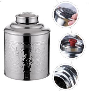 Storage Bottles Grain Tank Tea Metal Container With Lid Decorative Wrapping Canister