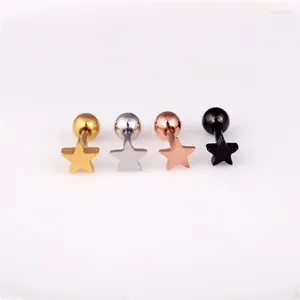 Stud Earrings Fashion Simple Mini Star Stainless Steel Punk Hip Hop Geometric Shaped Ear Jewelry Party Gifts For Women Men