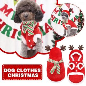 Одежда для собак, рождественские костюмы для домашних животных с кепкой, костюм Санта-Клауса, рождественская толстовка с капюшоном для украшения одежды для кошек