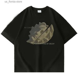 남자 티셔츠 남성 티셔츠 브랜드 록 밴드 내 화학 로맨스 Tshirt 부패 그래픽 티셔츠 남성 여자 힙합하라 주쿠 티셔츠 탑 g230309 Y240402의 기초