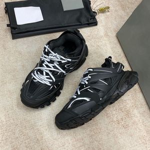 Lüks Track LED 3 3.0 Sıradan Ayakkabı Erkekler İçin Kadın Tasarımcı Platform Spor ayakkabıları Üçlü Black Beyaz Turuncu Mavi Gri Sarı Donanma 1balengiagasity Açık Mekan Erkek Eğitmenleri
