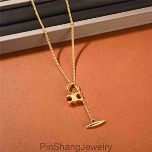Heavy Industry High Quality Triumphal Arch Pendant OT Buckle Collar Chain Light Luxury Small Design Premium Metal Necklace