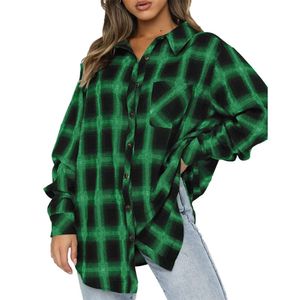 Cardigan de outono/inverno de 2024 com o cardigão de outono nova camisa longa de camisa longa feminina camisa x1QO