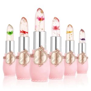 Gloss 6st Lipsticks Lip Balm Transparent långvarig fuktgivande blomma läppstift fuktighetskräm