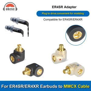 Accessories OKCSC Headphone Connector MMCX Cable Connected to Etymotic ER4 ER4SR ER4XR ER3XR ER3SE ER2XR ER2SE Earphone Audio Jack Adapter