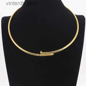 Topp lyxig fin 1to1 original designer halsband för kvinnor carter minimalistisk geometrisk söt cool krage halsband hög polerade original märkes smycken