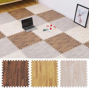 Tappeti 1pc in schiuma tappetino puzzle imitazione pavimento in legno camera da letto per bambini con un tappeto per bambini intrecciato morbido