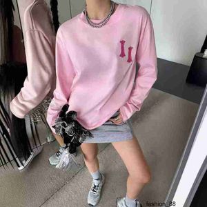 Designer High version luxury and trendy Kejia men and women couple matching patchwork horseshoe letter loose long sleeved T-shirt N4RY