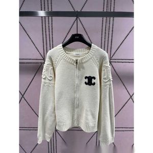 Fufu Sweater Cardigan Fashionable Style Letter Embroidery Decoration Simple