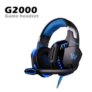 G2000 Oyun Kulaklığı Overear Oyun Kulaklıkları 7223336'da Nintendo Switch PC Oyunu için mikrofon LED Işığı ile Stereo Gürültü Azaltma