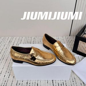 Buty swobodne jumiijiumi est ręcznie robione oryginalne skórzane mokasyny retro balet biuro biuro lady Broge bota feminina