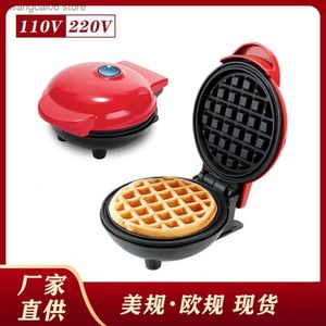 Bread Makers US 110v Love Waffle Cake Machine Spike Driver Round Sandwich Machine Light Food Machine Breakfast Machine Heart shaped Waffle Cake T240402