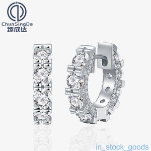 High Edition Original 1to1 Brand Logo Womens Earring Tiffancy Autumn Line Diamond Earrings Temperament S925 Pure Silver Ear Buckle Brosket örhängen Hoops