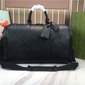 Echtes Leder Herren Mode Große Damen Reisetasche Designer Große Kapazität Einkaufstasche Vintage Emboiled Umhängetasche Klassisches Leder Outdoor B