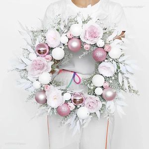 Dekorativa blommor Bröllopsdekoration Garland Pink Artificial Flower Romantic Home Decor Craft Party Halsband utomhus