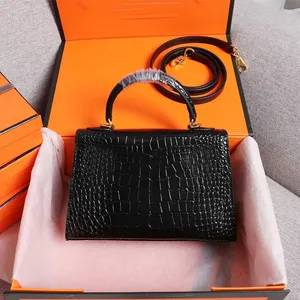 Borse classiche con manico superiore Borsa a mano firmata in pelle di coccodrillo Borse a tracolla da donna Borsa a tracolla moda Borse di lusso Borsa vintage Borsa da donna Borse a tracolla casual