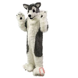 2024 Halloween Grey Wolf Husky Dog Costume della mascotte Walking Halloween Suit Grande evento Costume Suit Abito da festa