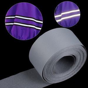5m/roll 2-5cm Segurança Transferência de calor Filme de vinil Diy High Visibility Silver Fabric Fita Reflexivo para Roupas