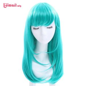 Wigs Lemail wig Women Long Straight Cosplay Wigs Teal Green Black Pink Wig Heat Resistant Synthetic Hair Cosplay Wig Halloween