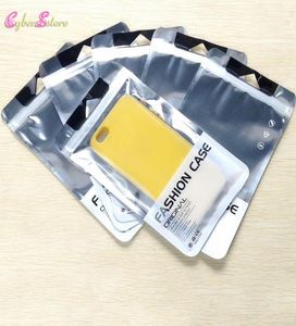 Zip Lock Bags Clear Silver Plastic Zipper Retail Packaging Bag For iPhone XS X 47 55 inch Samsung S9 Phone Case1611934