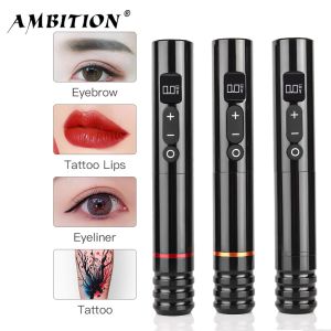 Machine Trex 3.5mm trådlös tatuering Hine Pen Permanent Makeup Eyeliner Lips Tools For Professional Brows Scalp Nybörjarens tatueringsdräkt