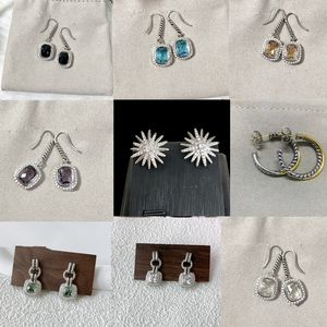 Designer Orecchini romantici Moda classica Argento sterling 925 DY Moda intrecciata intrecciata cablata Retro gioielli a forma di X Coppia festa mamma Festival regalo