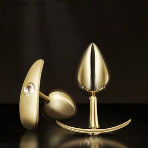 Other Health Beauty Items 3-size anal bead crystal jewelry love buttocks plug stimulating toy fake penis stainless steel anal plug Y240402