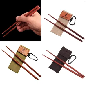 Chopsticks 1 par trä utomhus hopfällbart camping picknick pro foldble