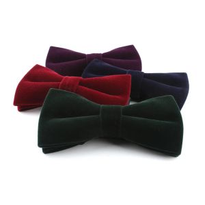 Arco de veludo preto azul marinho para o homem da borboleta Cravat Banquet Sacet Acessórios Mulheres vestidos de noite Big Butterfly Men's Bow lanche