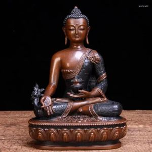 Figurine decorative BUONO Tibet Nepal Alta qualità squisita La statua del Buddha Dei Rame CASA Famiglia benedica la sicurezza sana