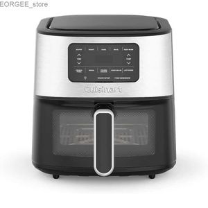 Air Fryers Airfryer da 6 m -q -QT Friggitore ad aria Friggitore che arrostisce i torte al piante Air Frys Easy Easy Pasti - Display digitale con 5 preset Y240402