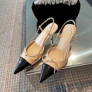 디자이너 패션 여성 럭셔리 하이힐 샌들 최고 품질 2024 New Lady Dress Shoes Sandale 슬리퍼 파티 가죽 힐 야외 ​​노드 캐주얼 슈 슬리퍼