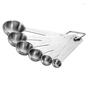 Baking Tools Kitchen Appliances Stainless Steel Multipurpos Spoons Set Measuring Cup Accessories 6 Units