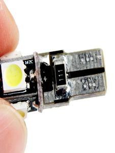 100x T10 SMD CANBUS 5SMD T10 LED CANBUS CAR W5W 194エラー自動車測定電球ランプ4149538