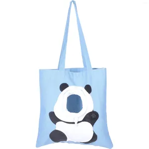 حاملات Cat Carrier Carrier Bag الكتف Pet Canvas Panda شكل شكل