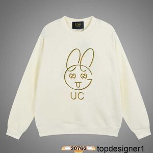 Designer G Family Women's Sweater Cute Little White Rabbit Loose Round Neck Pullover Trendy Couple Wear AutumnWinter New Style 4CO6