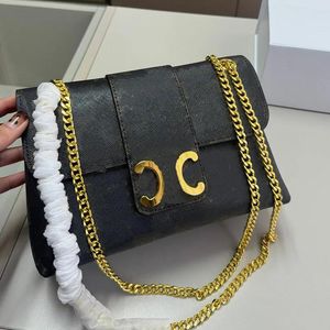 Neue Damen-Handtasche, Schulter-Rücken-Crossbody-Kettentasche, Lockbuckle-Leder, Runway-Marke, klassisches Hartschalenetui