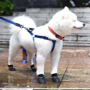Dog Apparel 4pcs Pet Cat Rain Shoes Anti Slip Waterproof For Small Dogs/Cats Six Color Rubber Boots Four Seasons S/M/L