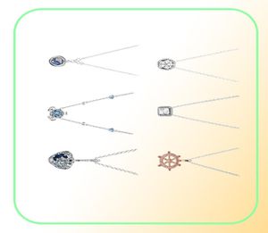 Projektant biżuterii 925 Srebrny naszyjnik wisiorek serca P para dyniowa samochód Nowy produkt niebieski księżyc Miłość naszyjniki europejskie w stylu europejski bead murano2515168