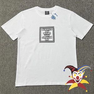 Herren-T-Shirts, weiße Oberteile, „Alway Do What You Should Shirt“ für Männer und Frauen, locker, lässig, ADWYSD, kurzärmelig