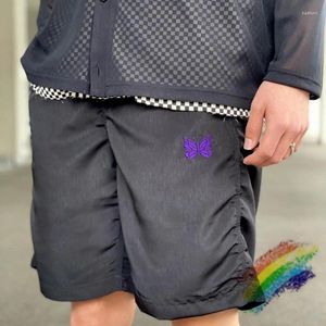 Shorts masculinos agulhas AWGE homens mulheres 1:1 qualidade bordado borboleta bolso