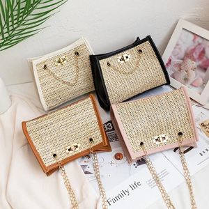 Shoulder Bags 2024 Cross Border Foreign Trade Women's Bag Southeast Asia Straw Woven Mini Fashion Color Hand Messenger