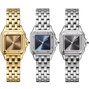 Szwajcarskie kobiety zegarki kwarcowe Silver Gold Pure Dial 22mm 27 mm Diamond Case Lady Dress Wrisroof Designer Watch Fashion Clock Montre de Luxe