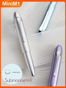 Hongdian M1 Mini penna stilografica portatile tascabile in metallo con sorriso 26 pennini Forniture per ufficio scolastico Scrittura regalo di cancelleria 240319