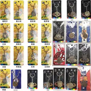 National Team Football Club: s olika metallnyckelchain -nyckelringar, National Football Club Football Fan Keychain Souvenirs