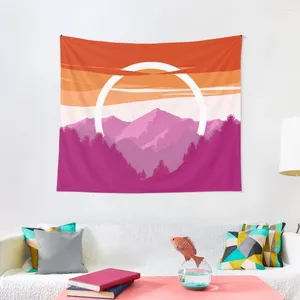 Tapestries Pride Mountain (Subtle Lesbian Flag Design) Tapestry Decorative Paintings Room Decoration For Rooms