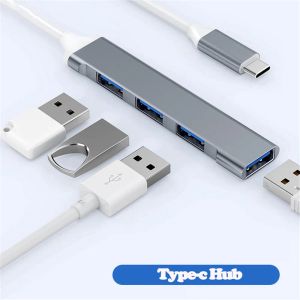 4ポートハブUSB 3.0タイプCマルチブック用マルチスプリッターアダプターOTG Pro 13 15 Air Mi Pro HuaweiコンピューターアクセサリータイプC USBハブ