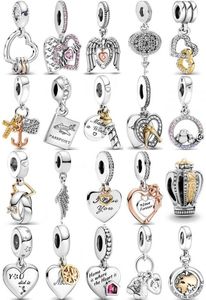 925 Sterling Silber Zarte Perlen Mutter Tochter Herz Charm Charm Armband Schmuck Mode Luxus Jubiläumsgeschenk6501208