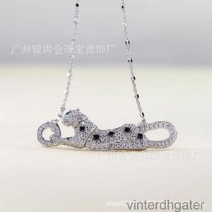 Top Luxury Fine Original 1to1 Designer Necklace for Women S925 Sterling Silver Carter Leopard Necklace Women Full Diamond Leopard Pendant