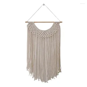 Tapeçarias Boho Tassel Tapeçaria Parede Bohemian Macrame 15.75X25.59Inch Arte Geométrica Artesanal